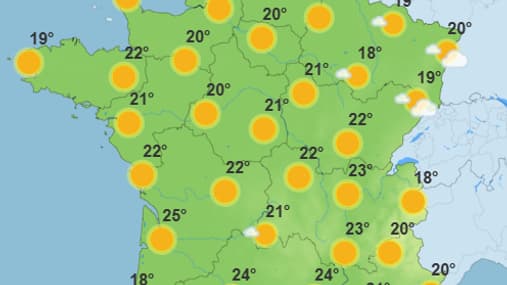 Météo du samedi 17 mai 2025 après-midi, selon Météo-France Météo du samedi 17 mai 2025 après-midi, selon Météo-France