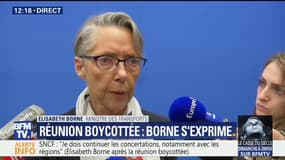 "Ma porte est toujours ouverte", affirme la ministre des Transports après la réunion boycottée par les syndicats de la SNCF