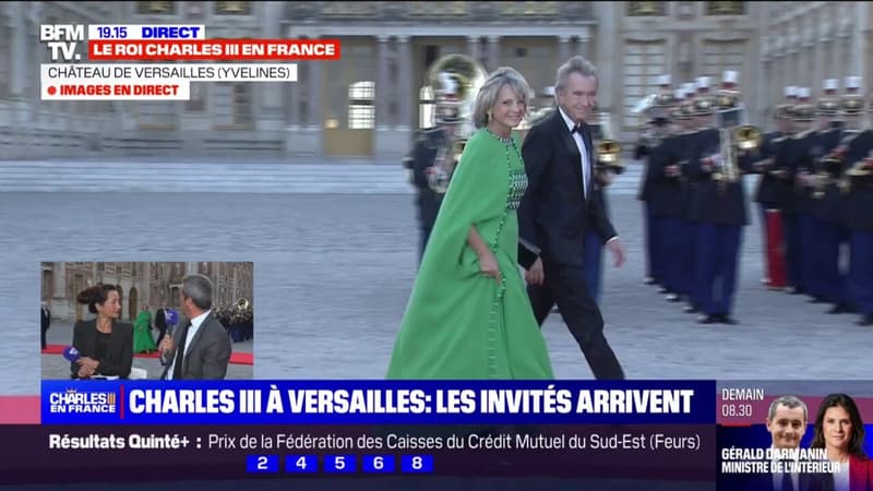 Dîner en l'honneur de Charles III: le président de LVMH, Bernard Arnault, arrive au château de Versailles