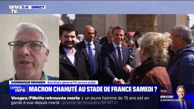 Dominique Régnier (FO- Service public) sur la présence d'Emmanuel Macron au Stade de France: 
