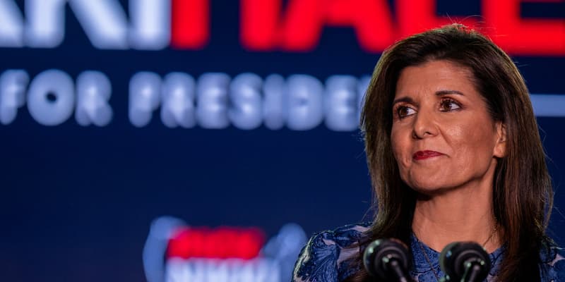 Nikki Haley, le 23 janvier 2024 dans le New Hampshire