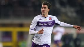Dusan Vlahovic avec la Fiorentina contre le Torino