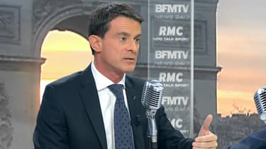 Manuel Valls invité de Jean-Jacques Bourdin sur BFMTV et RMC, le 9 décembre 2016.