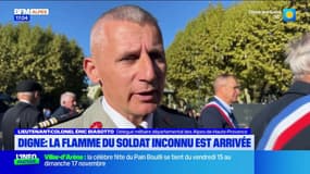 Digne-les-Bains a accueilli ce jeudi la flamme du Soldat inconnu