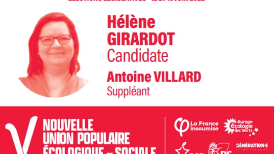 Le bulletin de vote de la candidate Nupes Hélène Girardot aux législatives en Moselle