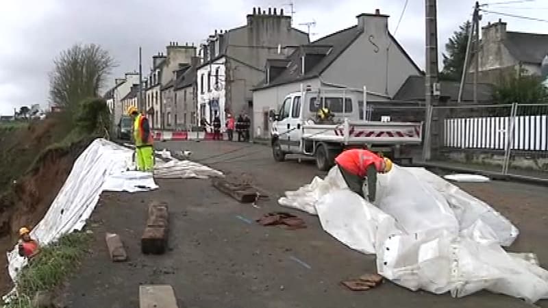 Travaux pour évacuer les gravats de la voix, le weekend dernier