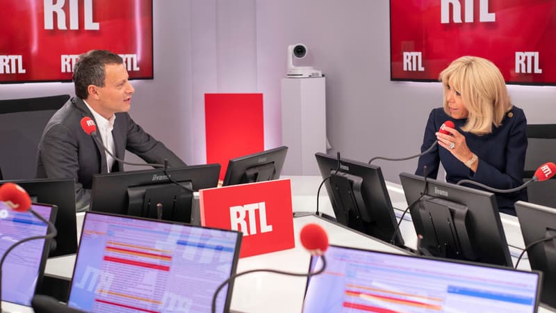 Brigitte Macron lors de son interview à RTL
