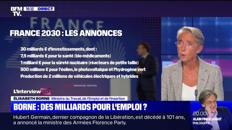 Élisabeth Borne sur le plan France 2030: "Il s'agit de préparer l'avenir pour renouer avec ce qu'est notre pays, une nation d'innovation"