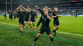 Les All Blacks au Stade de France, le 14 octobre 2023 lors du quart de finale de la Coupe du monde de rugby face à l'Irlande