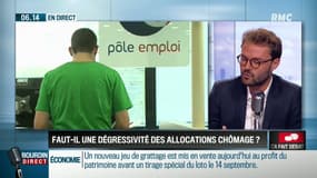 Faut-il une dégressivité des allocations chômage? Ca fait débat sur RMC