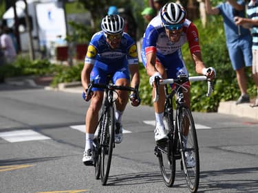 Julian Alaphilippe et Thibaut Pinot sur le Tour de France, le 13 juillet 2019.