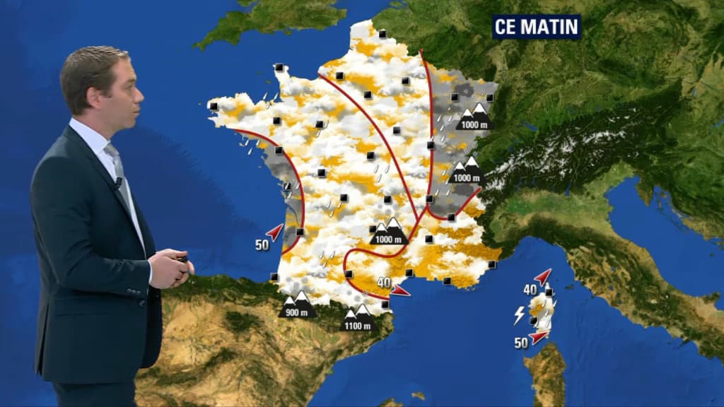 Le temps mardi matin. Le temps mardi matin.