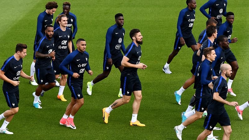 Les Bleus à l'entraînement