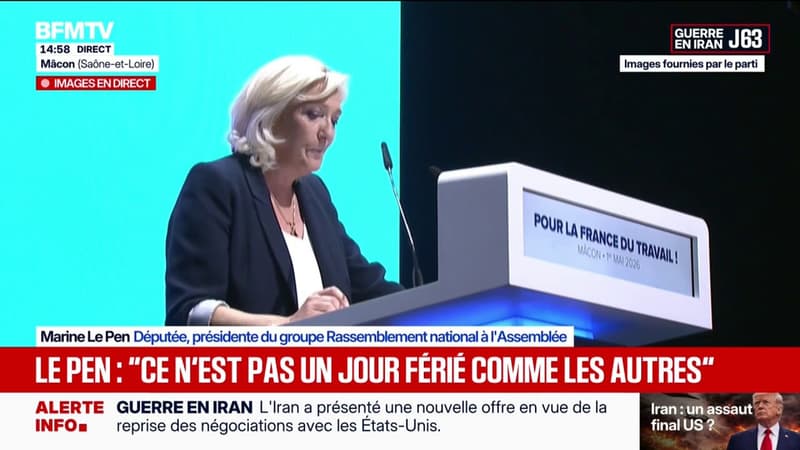 1er-Mai: "Ce n'est pas un jour comme les autres", déclare Marine Le Pen