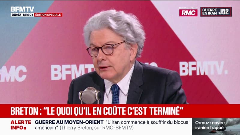 Prix des carburants: "Le quoi qu'il en coûte, c'est terminé", affirme Thierry Breton