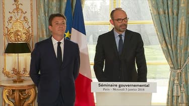 Edouard Philippe et Benjamin Griveaux mercredi à l'Elysée.