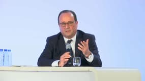 François Hollande face à la Fondation Jean-Jaurès, jeudi 7 juin 2018