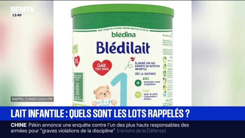 LES ÉCLAIREURS - Quels sont les lots de de lait infantile rappelés ?