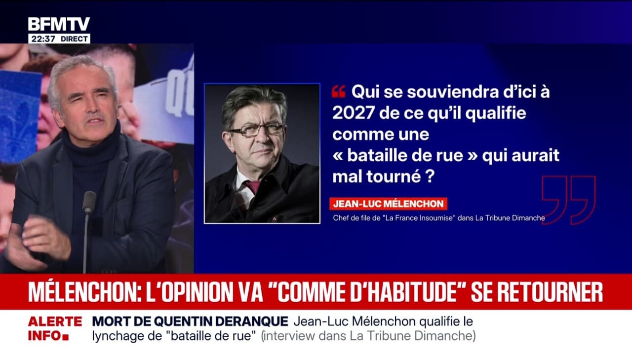 Mort de Quentin Deranque: Jean-Luc Mélenchon, chef de file de "La France insoumise" estime qu'il s'agit d'une "bataille de rue" qui aurait mal tourné Kép