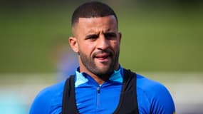 Kyle Walker lors d'un entraînement de l'Angleterre en 2022