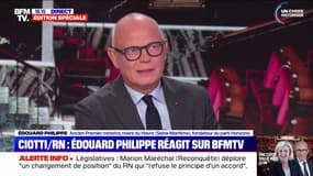 Édouard Philippe "trouve consternante et contre-nature" une alliance entre les Républicains et le Rassemblement national