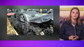 La voiture accidentée de Michael