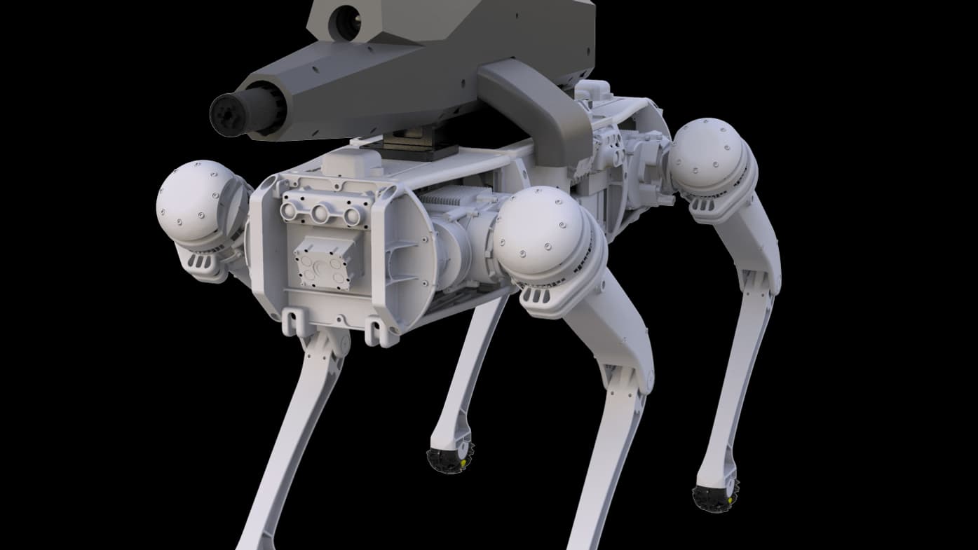 Spur, le robot-chien armé de Ghost Robotics. 