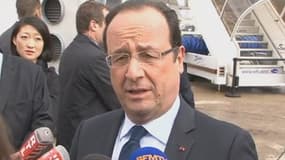 François Hollande à son arrivée au salon aéronautique du Bourget, le 21 juin 2013.