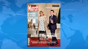 Emmanuel Macron et sa femme Brigitte en Une de Paris-Match.