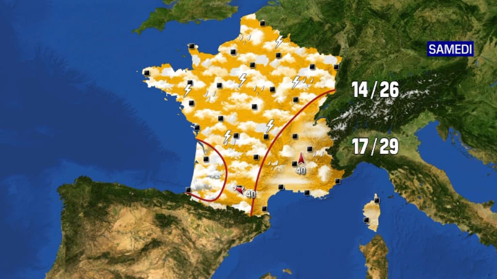 Les prévisions météo pour le samedi 4 juin 2022. Les prévisions météo pour le samedi 4 juin 2022.