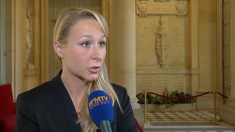 Marion Maréchal Le Pen dans les couloirs de l'Assemblée national