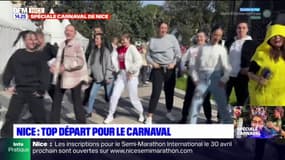 Carnaval de Nice: les bénévoles et les danseurs surmotivés avant le départ de la parade