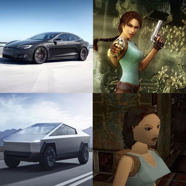 Lara Croft et le design Tesla ont évolué dans le sens inverse.