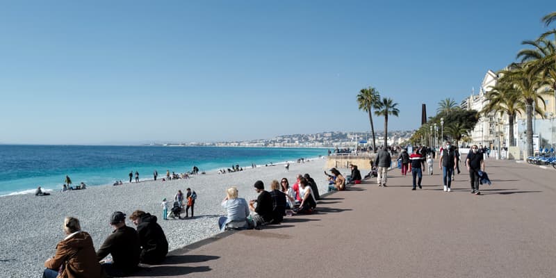 La promenade des anglais à Nice le dimanche 21 février 2021