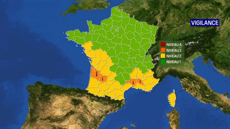 Le Lot-et-Garonne, la Gironde, le Gard et le Vaucluse sont tous les quatre placés en vigilance orange pour canicule.