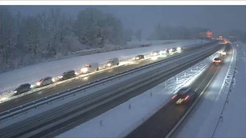 Les images des importantes chutes de neige en Haute-Savoie