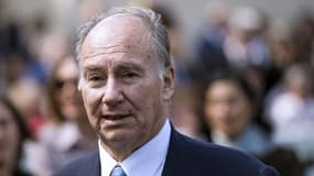 L'Aga Khan au Prix du Jockey Club à Chantilly, dans l'Oise, le 2 juin 2013