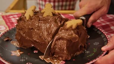 La bûche de Noël au pain d'épices, recette de l'entreprise alsacienne Fortwenger.