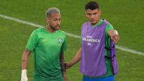 Neymar et Thiago Silva
