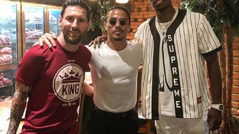 Pendant les matchs de la France et de l’Argentine, Salt Bea réunit Pogba et Messi à Dubaï
