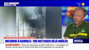 Incendie de Bairols: Alain Monavon, responsable pôle défense des forêts contre les incendies dans les Alpes-Maritimes et le Var, explique que la zone est difficile d'accès