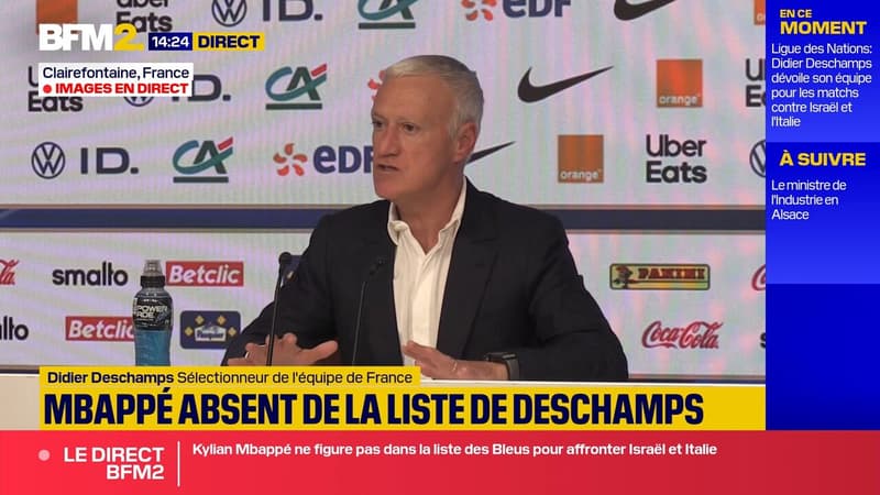 Absence de Mbappé: Deschamps réfute l'idée d'un quelconque lien avec Real-Madrid