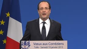 François Hollande, samedi, lors de ses voeux aux Corréziens