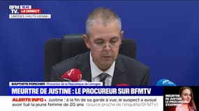 Meurtre de Justine: "Le mis en examen faisait l'objet d'une mesure de contrôle judiciaire" dans une autre procédure, selon le procureur