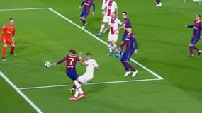 Le contact entre Antoine Griezmann et Kylian Mbappé. 
