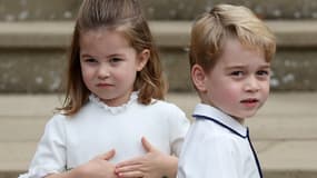 Le prince George et sa sœur la princesse Charlotte