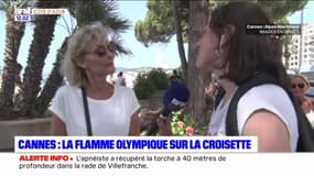 JO 2024: les spectateurs suivent la flamme olympique le long de la Croisette