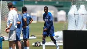Ousmane Dembélé à l'entraînement du PSG à Irvine le 16 juin 2025