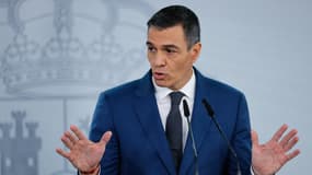 Le Premier ministre espagnol Pedro Sánchez lors d'un point presse le 5 novembre 2024