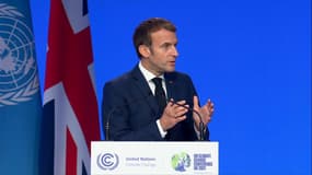 Emmanuel Macron le 1er novembre 2021 à Glasgow pour l'ouverture de la COP26